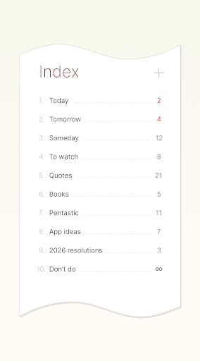 Pentastic - Minimal Todo Lists ekran görüntüsü