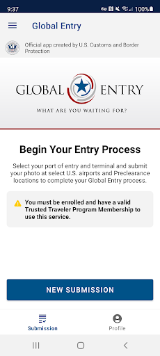 Global Entry ekran görüntüsü
