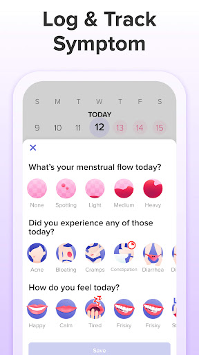 Period Tracker App | Eve Glow ekran görüntüsü