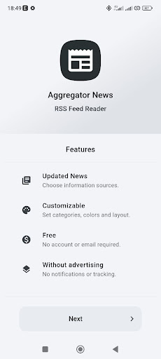 Aggregator News - RSS Reader ekran görüntüsü