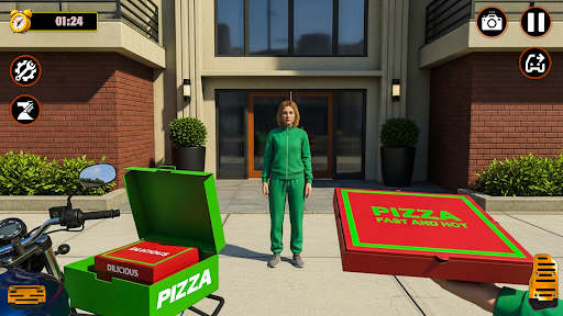 pizza teslimi oyunu 3d ekran görüntüsü