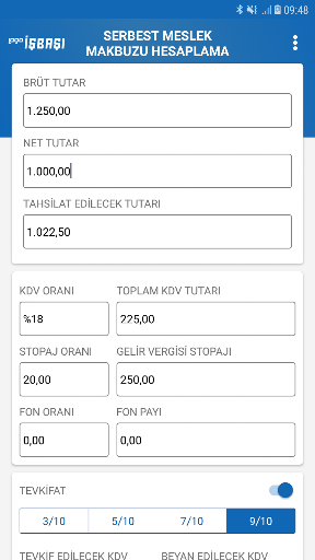 SMM Hesaplama ekran görüntüsü