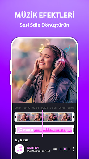 SnapSlides, Müzik Video Yapıcı ekran görüntüsü