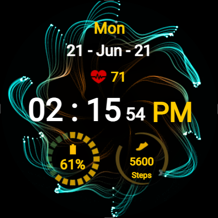 Spiral Flower Watch Face ekran görüntüsü