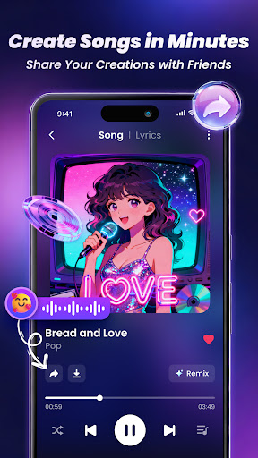 Yapay Zeka Müzik ve Şarkılar ekran görüntüsü