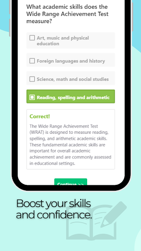 WRAT Practice Test ekran görüntüsü