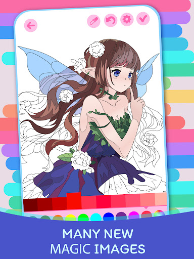 Anime Fantasy Coloring Book ekran görüntüsü
