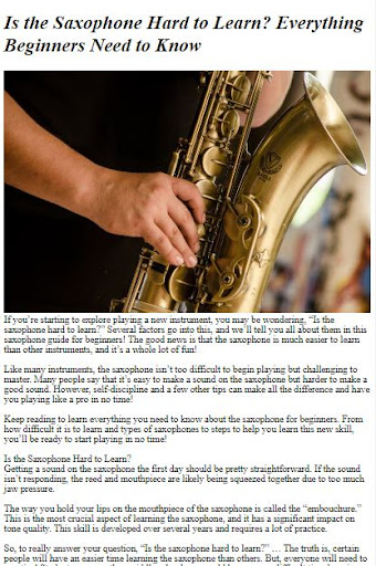 How to Play Saxophone ekran görüntüsü