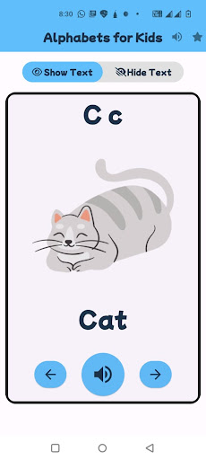 Alphabet Flashcard for Kids ekran görüntüsü