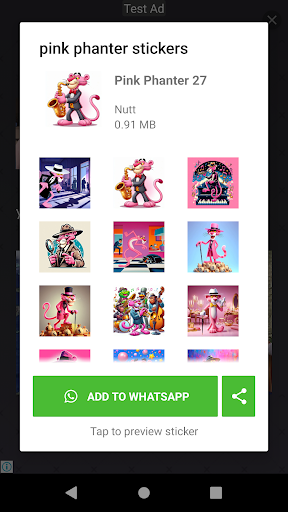 Pink Phanter Stickers ekran görüntüsü