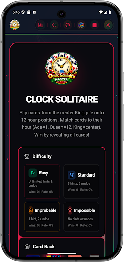 Clock Solitaire Master Offline ekran görüntüsü