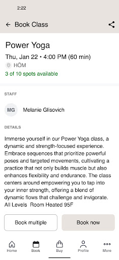HŌM HOT YOGA ekran görüntüsü