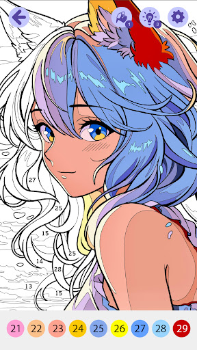 Anime Manga Color by Numbers ekran görüntüsü