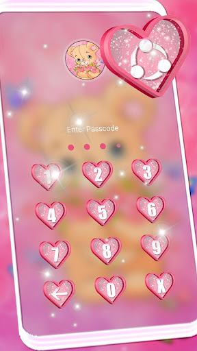 Teddy Bear Pink Launcher Theme ekran görüntüsü