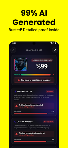 AI Image Detector - Fake Check ekran görüntüsü