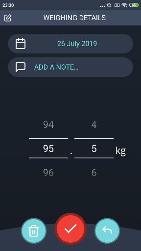 Handy Weight Loss Tracker, BMI ekran görüntüsü