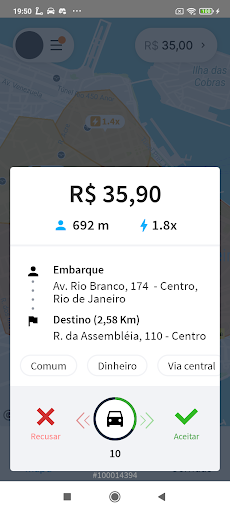 Bim motorista ekran görüntüsü