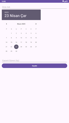 Garanti Süresi Takip ekran görüntüsü
