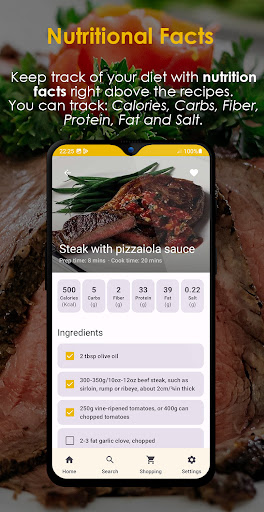 Steak Recipes Offline ekran görüntüsü