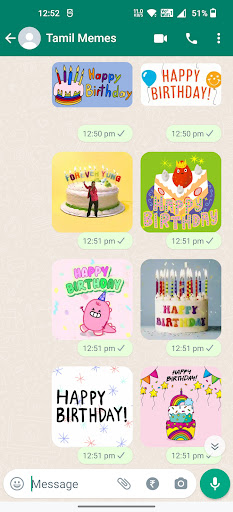 Happy Birthday Stickers ekran görüntüsü