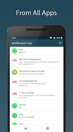 Notification Log ekran görüntüsü