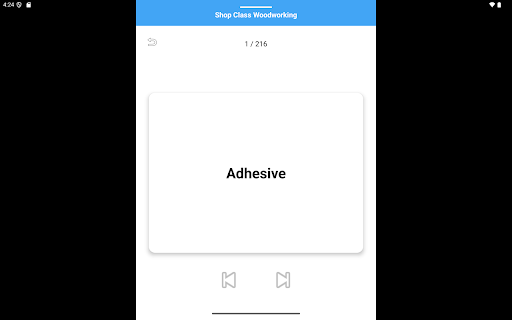 Shop Woodworking FlashCards ekran görüntüsü