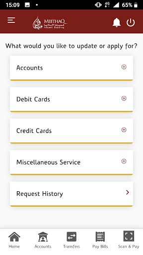 Meethaq Mobile Banking ekran görüntüsü