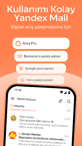 Yandex Mail ekran görüntüsü