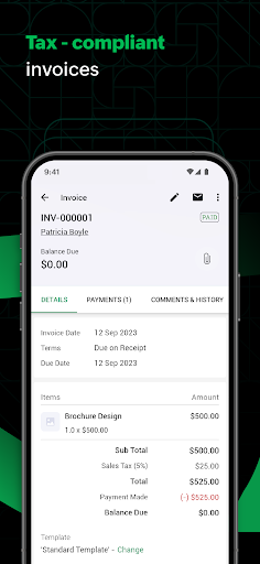 Billing Management - Zoho ekran görüntüsü