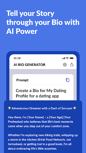 AI Bio Generator - Write a Bio ekran görüntüsü