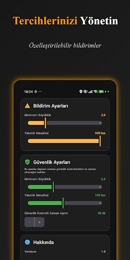 DepremHub: Anlık Deprem Takibi ekran görüntüsü