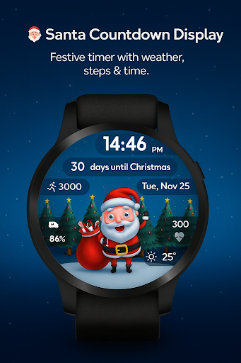 Animated Santa Countdown Watch ekran görüntüsü