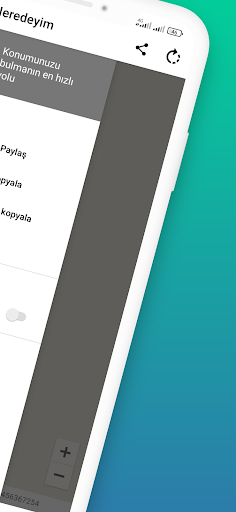 Neredeyim? Konum Paylaşımı ekran görüntüsü