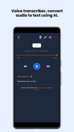 Voice Recorder & Transcriber ekran görüntüsü
