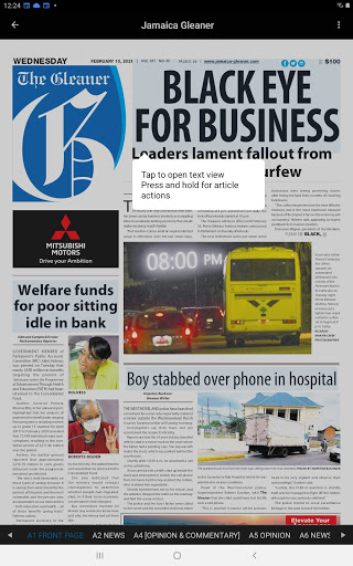 Jamaica Gleaner ePaper ekran görüntüsü