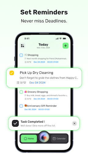 Daily Cue: Voice Note Reminder ekran görüntüsü
