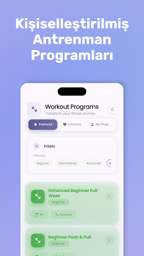GymFlow Antrenman Rehberi ekran görüntüsü