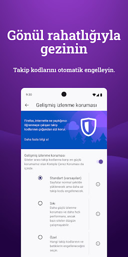 Firefox Hızlı ve Özel Tarayıcı ekran görüntüsü