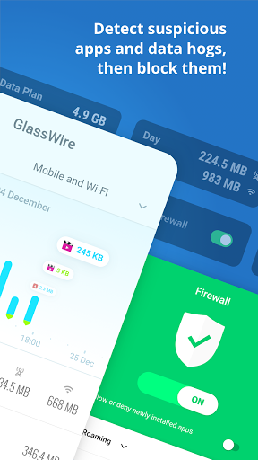 GlassWire Data Usage Monitor ekran görüntüsü