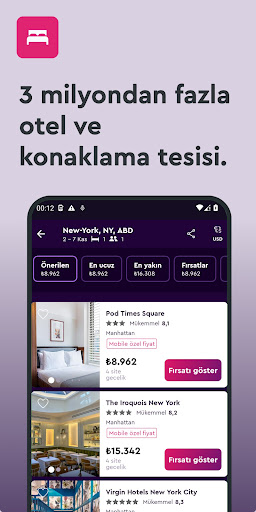 momondo: Uçuşlar, Oteller ekran görüntüsü