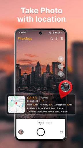 GPS Photo Stamp Camera Map ekran görüntüsü