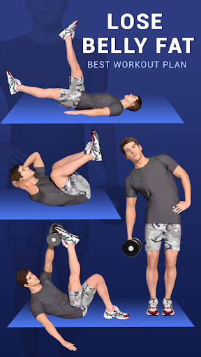 Lose Belly Fat Workout for Men ekran görüntüsü