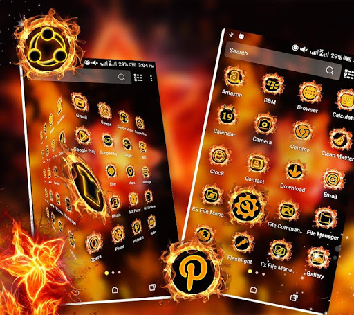 Fire Flower Launcher Theme ekran görüntüsü