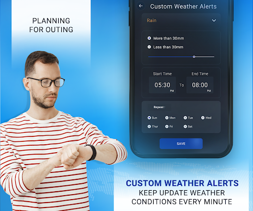 Weather Rain Temperature Alert ekran görüntüsü