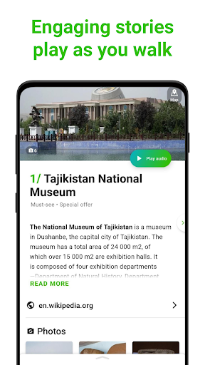 Dushanbe Tour Guide:SmartGuide ekran görüntüsü