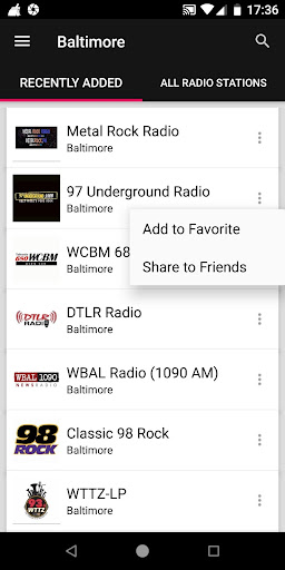 Baltimore Radio Stations - USA ekran görüntüsü