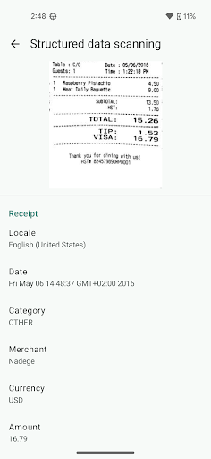 Genius Scan SDK Simple Demo ekran görüntüsü