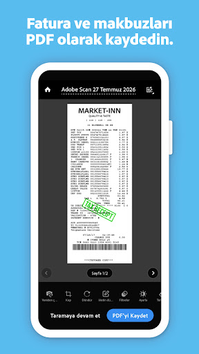 Adobe Scan: Belge Tarama ekran görüntüsü