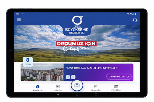 Ordu Büyükşehir Belediyesi ekran görüntüsü