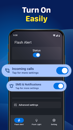 Flaş Uyarisi, Flash Uygulaması ekran görüntüsü